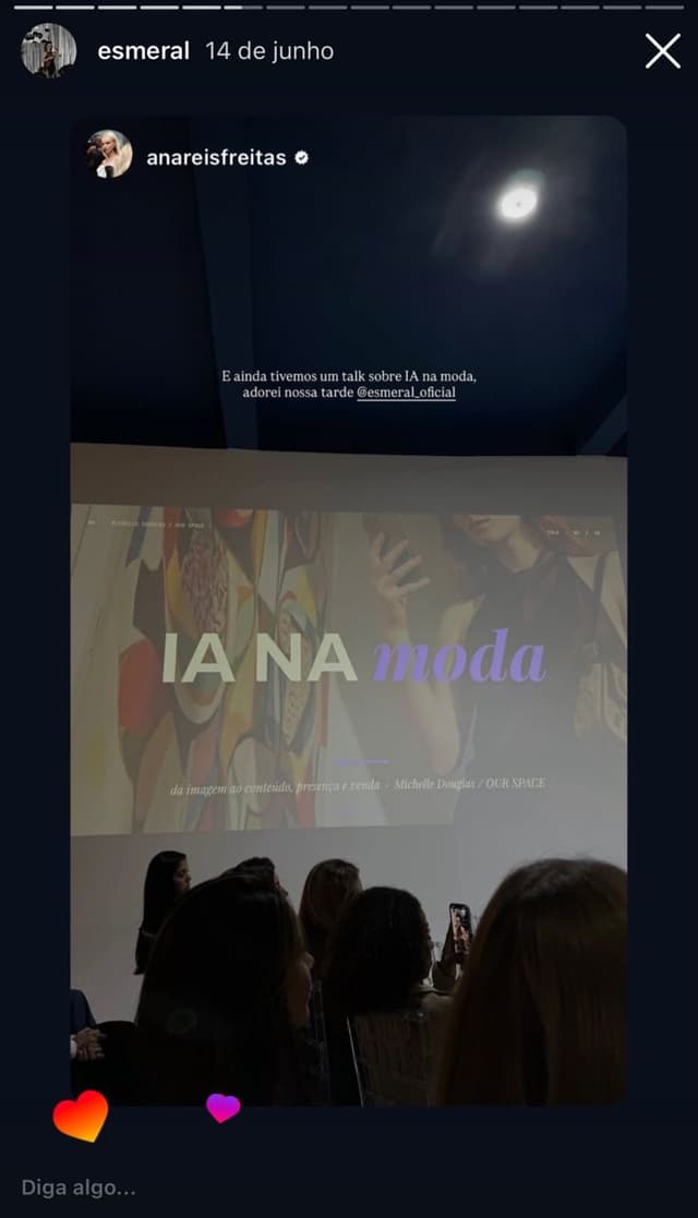 Story de @anareisfreitas: adorei nossa tarde