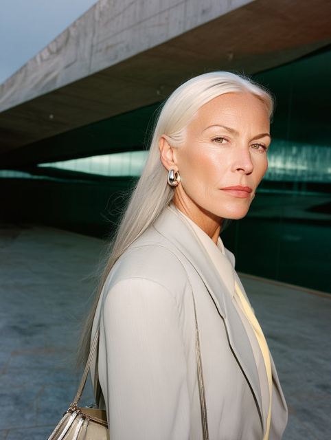 Gray Hair Woman