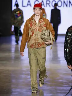 Look 27: jaqueta, calça
