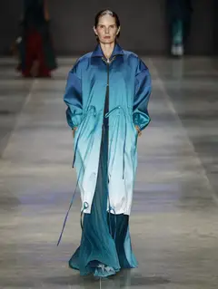 Look 26: parca, vestido