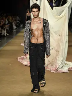 Look 15: jaqueta, calça